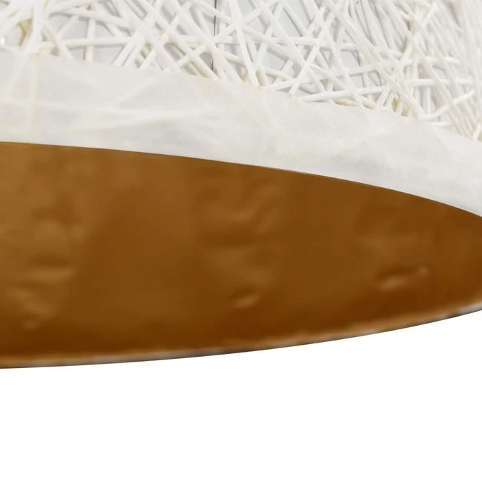 Lampe Suspendue Blanc Et Doré Ø50 Cm E27 13 Lampe Suspendue Blanc Et Doré Ø50 Cm E27 – Image 11