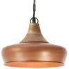 Lampe Suspendue Industrielle Cuivre Fer Et Bois Solide 26cm E27 -Philips Boutique lampe suspendue industrielle cuivre fer et bois solide 26cm e27 8720286071571 952232