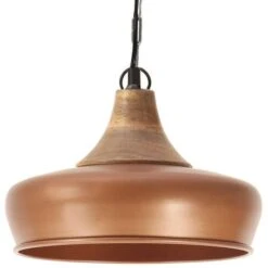 Lampe Suspendue Industrielle Cuivre Fer Et Bois Solide 26cm E27 12 Lampe Suspendue Industrielle Cuivre Fer Et Bois Solide 26cm E27 -Philips Boutique lampe suspendue industrielle cuivre fer et bois solide 26cm e27 8720286071571 952234