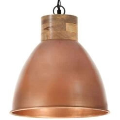 Lampe Suspendue Industrielle Cuivre Fer Et Bois Solide 46cm E27 -Philips Boutique lampe suspendue industrielle cuivre fer et bois solide 46cm e27 3666722348706 952119