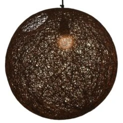 Lampe Suspendue Marron Sphère 45 Cm E27