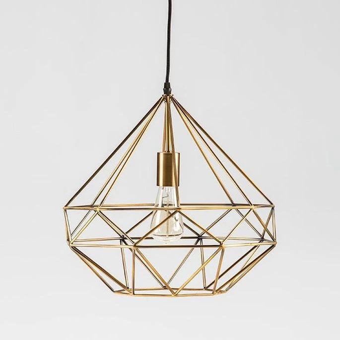 Lampe Suspension Métal Doré Charme L 40 X H 37 X P 40 Cm 4 Lampe Suspension Métal Doré Charme L 40 X H 37 X P 40 Cm – Image 2