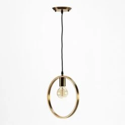Lampe Suspension Métal Doré Veronica L 30 X H 31 X P 4 Cm