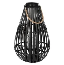 Lanterne Goutte D'eau Bambou Noir Bialli