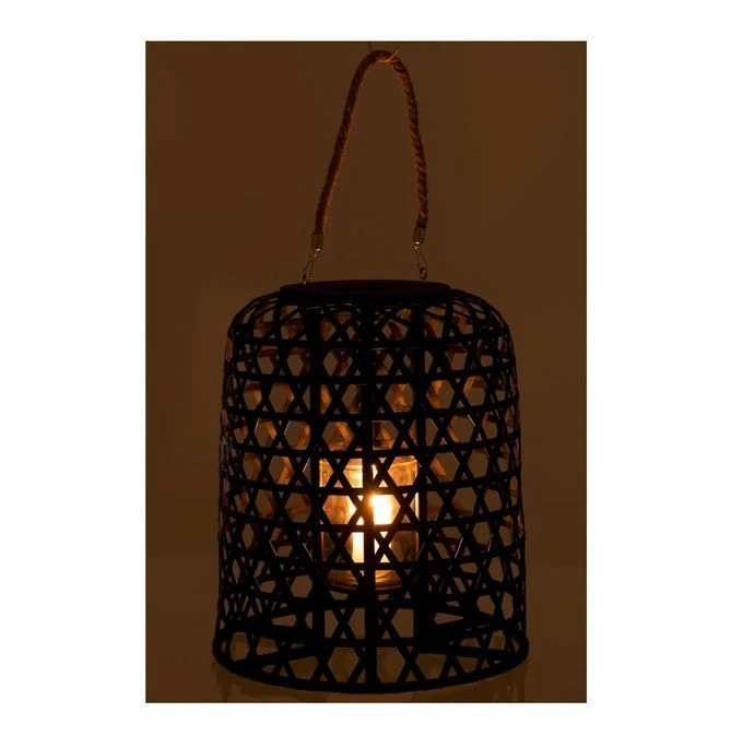 Lanterne Suspendue Bois Massif Noir Mat Ocel 5 Lanterne Suspendue Bois Massif Noir Mat Ocel – Image 3