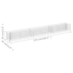 Lit Surélevé à Gabion Acier Galvanisé 270x30x30 Cm -Philips Boutique lit sureleve a gabion acier galvanise 270x30x30 cm 3666722506304 615760