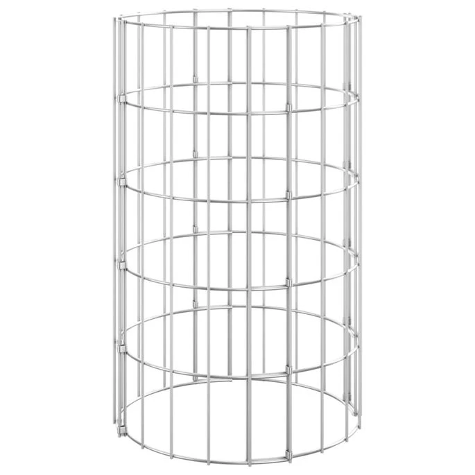 Lit Surélevé à Gabion Circulaire 3 Pcs Acier Galvanisé Ø30x50cm 5 Lit Surélevé à Gabion Circulaire 3 Pcs Acier Galvanisé Ø30x50cm – Image 3