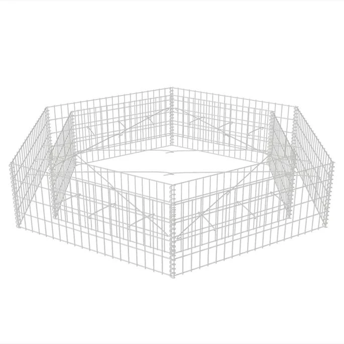Lit Surélevé à Gabion Hexagonale 200x173x40 Cm 5 Lit Surélevé à Gabion Hexagonale 200x173x40 Cm – Image 3