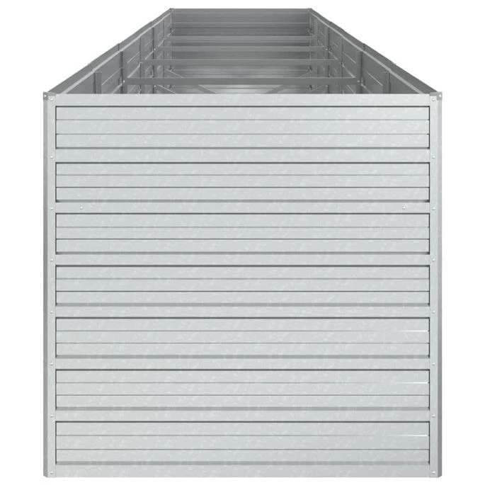 Lit Surélevé De Jardin 480x80x77 Cm Acier Galvanisé Argenté 7 Lit Surélevé De Jardin 480x80x77 Cm Acier Galvanisé Argenté – Image 5