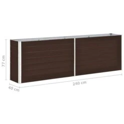 Lit Surélevé De Jardin Acier Galvanisé 240x40x77 Cm Marron -Philips Boutique lit sureleve de jardin acier galvanise 240x40x77 cm marron 3666722457408 769026