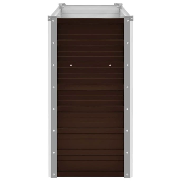 Lit Surélevé De Jardin Marron 100x40x77 Cm Acier Galvanisé 7 Lit Surélevé De Jardin Marron 100x40x77 Cm Acier Galvanisé – Image 5