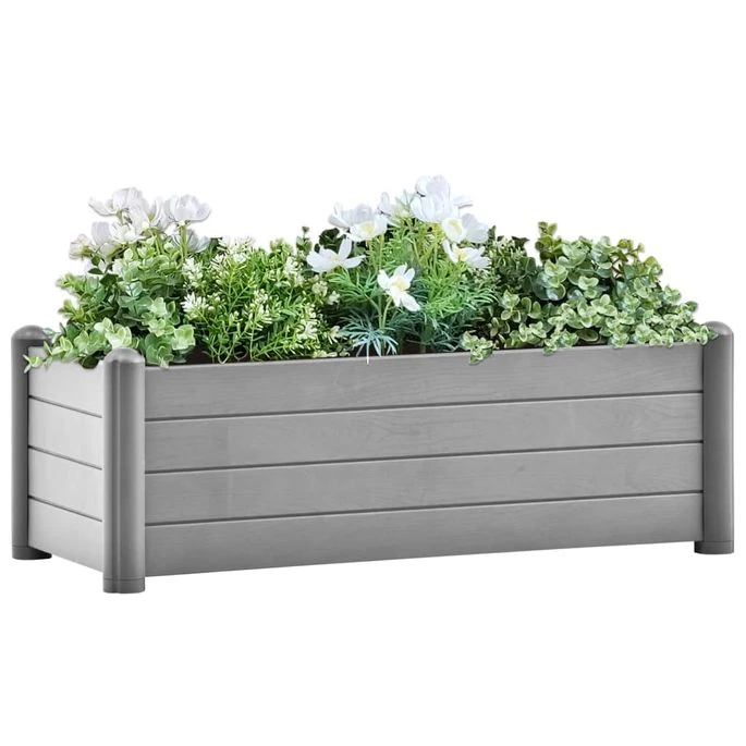 Lit Surélevé De Jardin PP Gris Pierre 100x43x35 Cm 3 Lit Surélevé De Jardin PP Gris Pierre 100x43x35 Cm