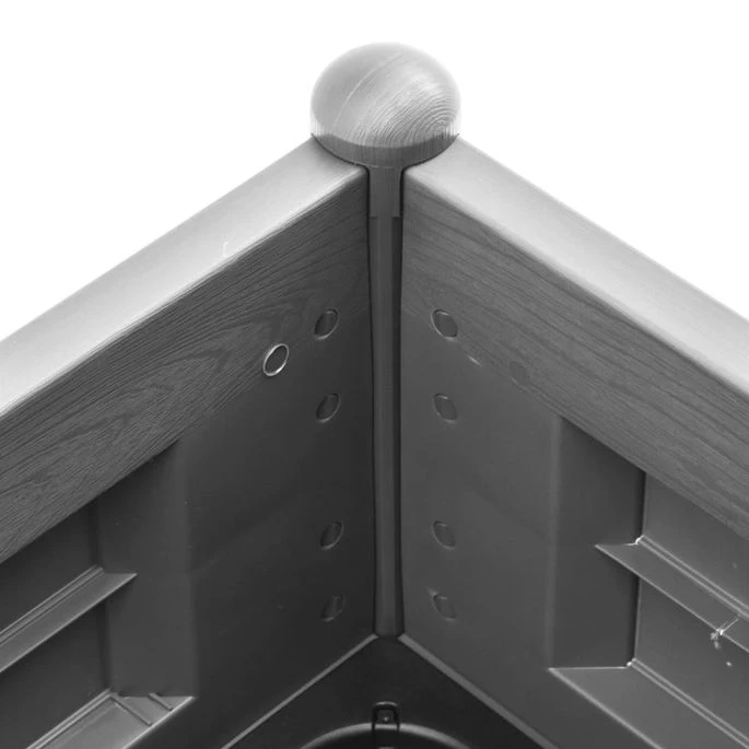 Lit Surélevé De Jardin PP Gris Pierre 100x43x35 Cm 7 Lit Surélevé De Jardin PP Gris Pierre 100x43x35 Cm – Image 5