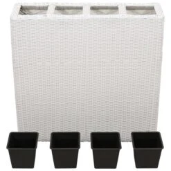 Lits Surélevés De Jardin Et 4 Pots 2 Pcs Résine Tressée Blanc 12 Lits Surélevés De Jardin Et 4 Pots 2 Pcs Résine Tressée Blanc -Philips Boutique lits sureleves de jardin et 4 pots 2 pcs resine tressee blanc 3666722492904 641351