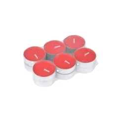 Lot De 12 Bougies Chauffe Plat Parfum Fraise H 2,5 Cm