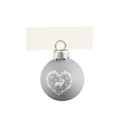 Lot De 4 Boules De Noël Porte-nom Argenté En Verre Et Métal Ø 4 Cm -Philips Boutique lot de 4 boules de noel porte nom argente en verre et metal 4 cm 3526780905436 560053