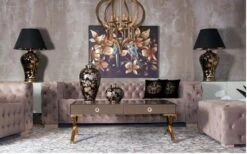 Lustre Art Déco Métal Doré Lucie -Philips Boutique lustre art deco metal dore lucie 223182