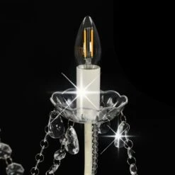 Lustre Avec Perles Blanc 8 Ampoules E14 -Philips Boutique lustre avec perles blanc 8 ampoules e14 3666722503105 622417
