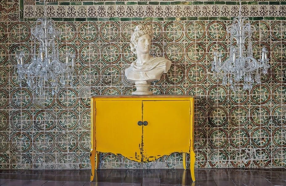 Lustre Baroque 8 Branches Argenté Tudy 5 Lustre Baroque 8 Branches Argenté Tudy – Image 3