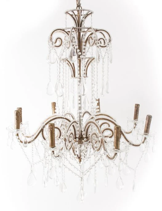 Lustre Baroque 8 Branches Doré Tudy 3 Lustre Baroque 8 Branches Doré Tudy