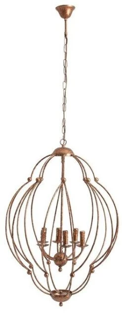 Lustre Classique Métal Cuivre Vieilli Beloni -Philips Boutique lustre classique metal cuivre vieilli beloni 8430026947942 197604