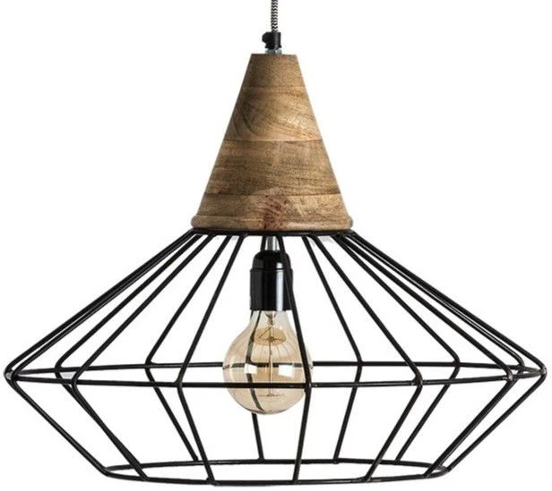 Lustre Industriel Métal Noir Et Manguier Massif Clair Marty 40 4 Lustre Industriel Métal Noir Et Manguier Massif Clair Marty 40 – Image 2