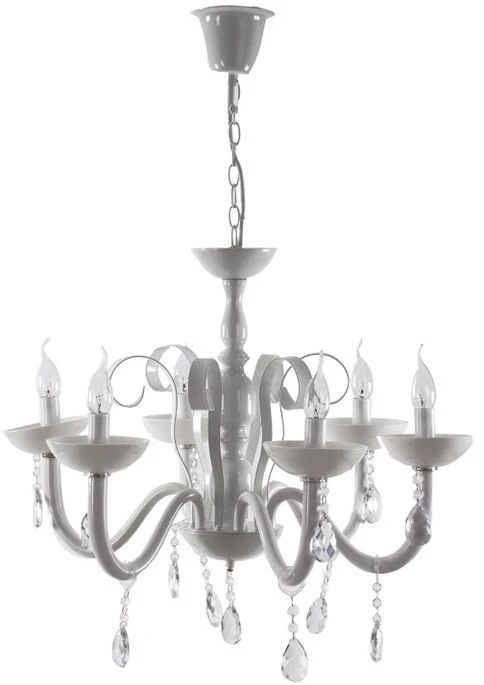 Lustre Provençal Métal Blanc Et PVC Reina 3 Lustre Provençal Métal Blanc Et PVC Reina