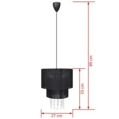 Lustre Suspendue Cristal Noir -Philips Boutique lustre suspendue cristal noir 3666722472081 728031
