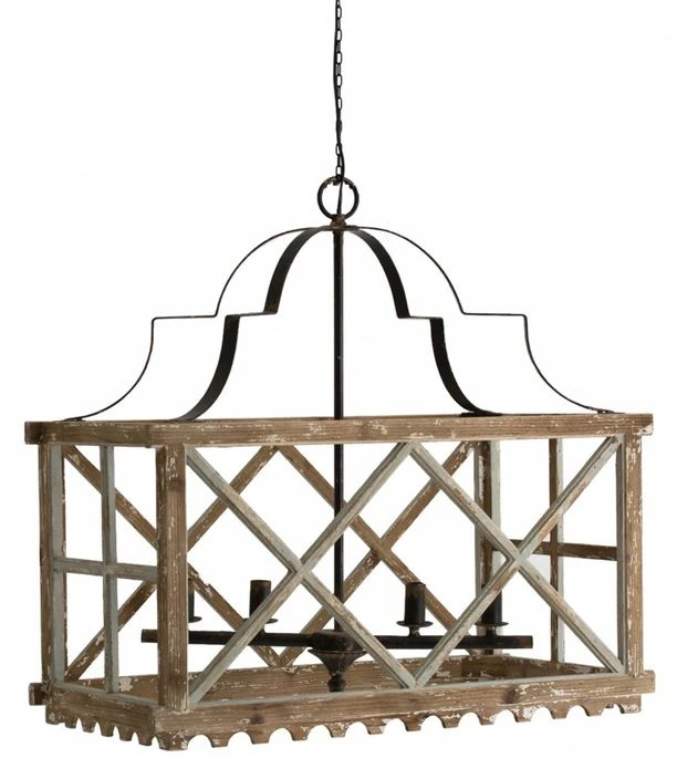 Lustre Vintage Métal Noir Et Pin Massif Clair Viken 3 Lustre Vintage Métal Noir Et Pin Massif Clair Viken