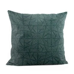 MARLENE BACKER Coussin Déhoussable Sandro - 45x45 Cm - Beige Et Bleu