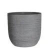 MICA Lot De 2 Pots Ronds Stream - Gris - Ø 19,5 X H 19 Cm
