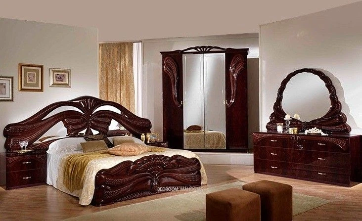 Miroir Mural Bois Brillant Acajou Denyz 4 Miroir Mural Bois Brillant Acajou Denyz – Image 2