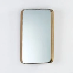 Miroir Mural Rectangulaire Métal Doré Alma 40