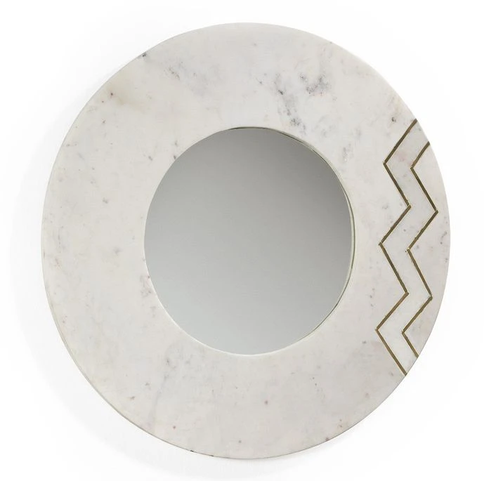 Miroir Mural Rond Marbre Blanc Sami 3 Miroir Mural Rond Marbre Blanc Sami