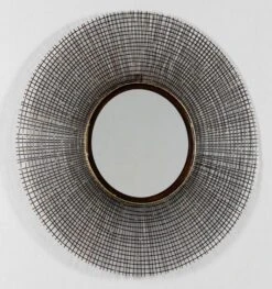 Miroir Mural Rond Métal Cuivré Rary