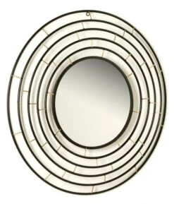 Miroir Mural Rond Métal Noir Roxy 70