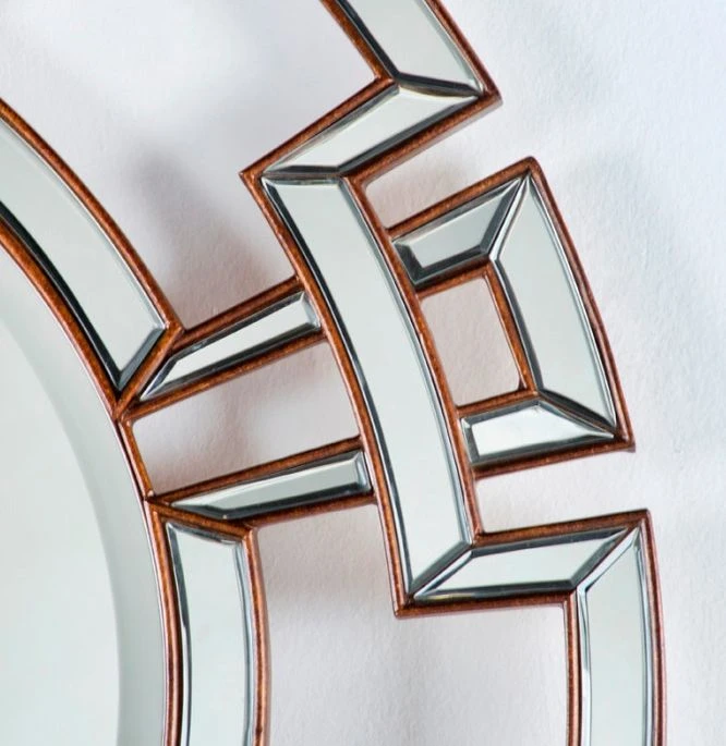 Miroir Mural Rond Verre Transparent Et Méta Doré Cesar 4 Miroir Mural Rond Verre Transparent Et Méta Doré Cesar – Image 2