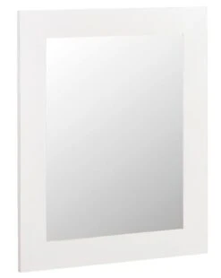 Miroir Provençale Bois Massif De Mindi Blanc Kirest 90x110 Cm