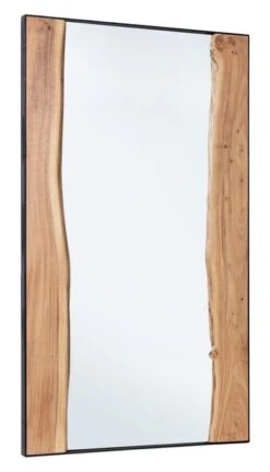 Miroir Rectangle En Bois D'acacia Naturel Amaly L 140 Cm