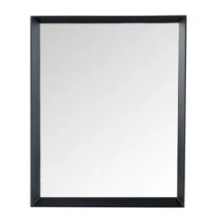 Miroir Rectangulaire Verre Et Bois Noir Narsh - Lot De 2