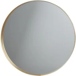 Miroir Rond Aluminium Doré Kitaz 70 Cm