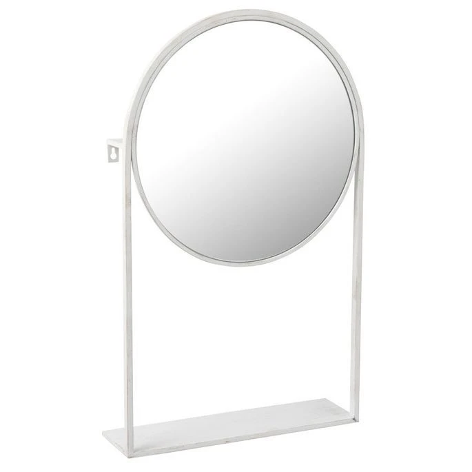 Miroir Rond Sur Pied Métal Blanc Praji 3 Miroir Rond Sur Pied Métal Blanc Praji