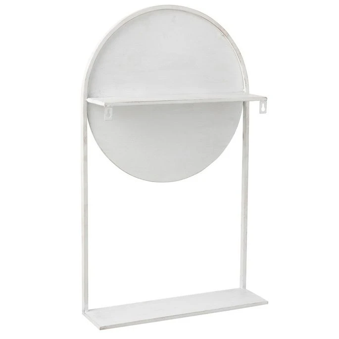 Miroir Rond Sur Pied Métal Blanc Praji 4 Miroir Rond Sur Pied Métal Blanc Praji – Image 2