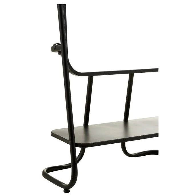 Miroir Sur Pied 1 étagère Verre Et Métal Noir Verde 4 Miroir Sur Pied 1 étagère Verre Et Métal Noir Verde – Image 2