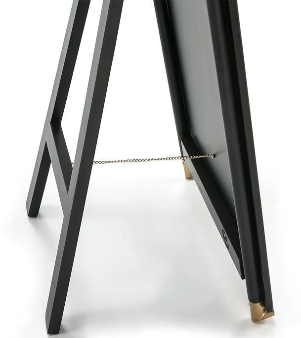 Miroir Sur Pieds Bois Et Métal Noir Yottie 4 Miroir Sur Pieds Bois Et Métal Noir Yottie – Image 2