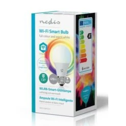 NEDIS Ampoule LED Intelligente WiFi - Pleine Couleur Et Blanc Chaud - E27 -Philips Boutique nedis ampoule led intelligente wifi pleine couleur et blanc chaud e27 5412810269921 485908