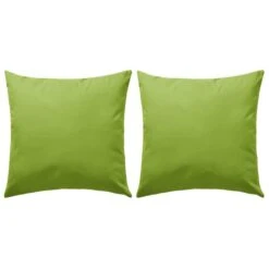 Oreiller D'extérieur 2 Pcs 45 X 45 Cm Vert Pomme