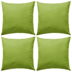 Oreiller D'extérieur 4 Pcs 45 X 45 Cm Vert Pomme