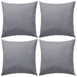 Oreiller D'extérieur 4 Pièces 45 X 45 Cm Gris