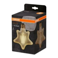 OSRAM Ampoule LED E27 étoile Vintage Edition 1906 - 4,5 W - Ambré -Philips Boutique osram ampoule led e27 etoile vintage edition 1906 4 5 w ambre 4058075092075 515547